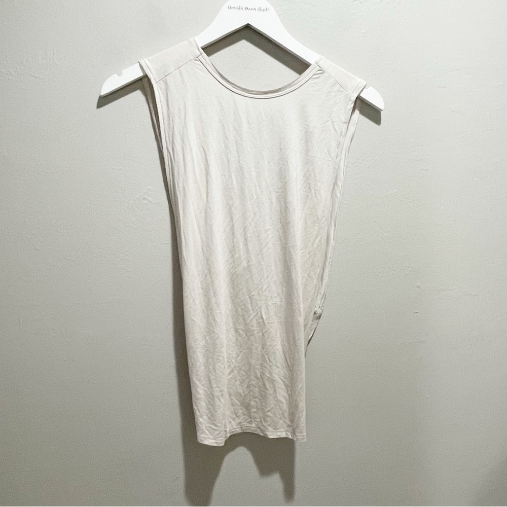BUCKLE BKE CORE Women’s Ivory Jersey Cross Back Sleeveless Top Size Small